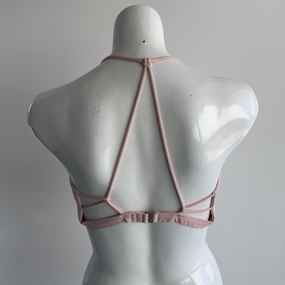 Athleta women’s light pink push-up bikini top, adjustable straps, size L - Picture 3 of 13